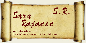 Sara Rajačić vizit kartica